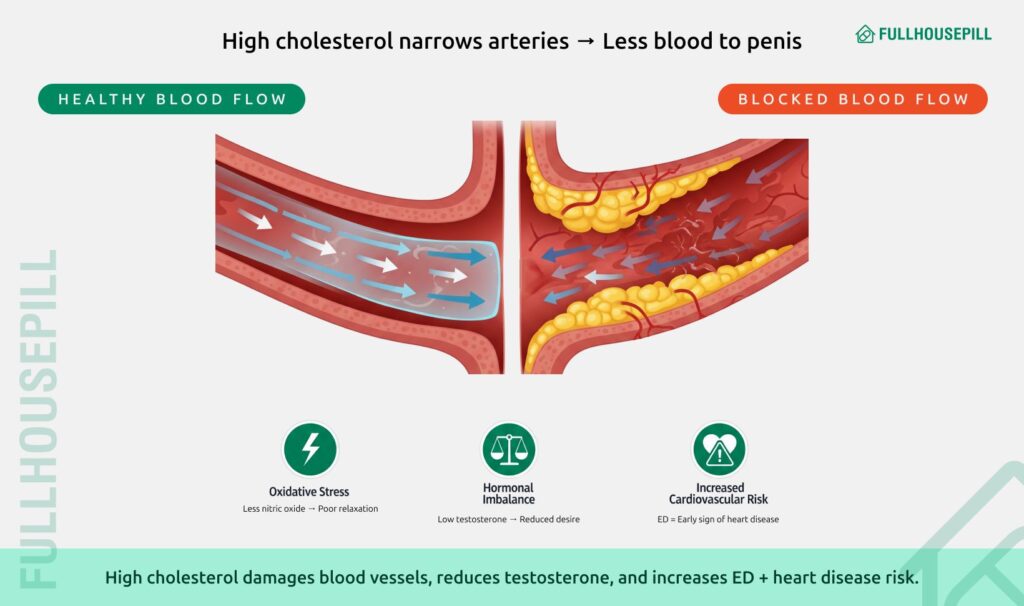 cholesterol and ed : can high cholesterol cause ed? 4 role of cholesterol to blood flow