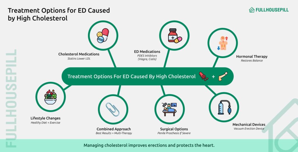 cholesterol and ed : can high cholesterol cause ed? 5 Treatment options for ED caused by High cholesterol