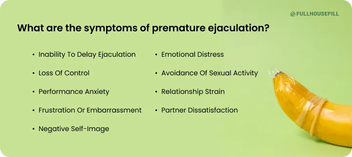 Tadapox 20mg (Tadalafil+Dapoxetine) 2 What are the symptoms of premature ejaculation